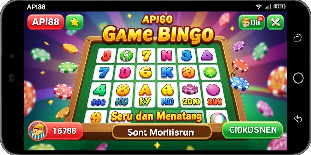 Tampilan gameplay seru dalam permainan Bingo API88.