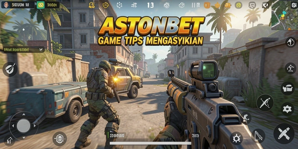 Screenshot gameplay ASTONBET menunjukkan aksi mendebarkan di arena pertempuran.