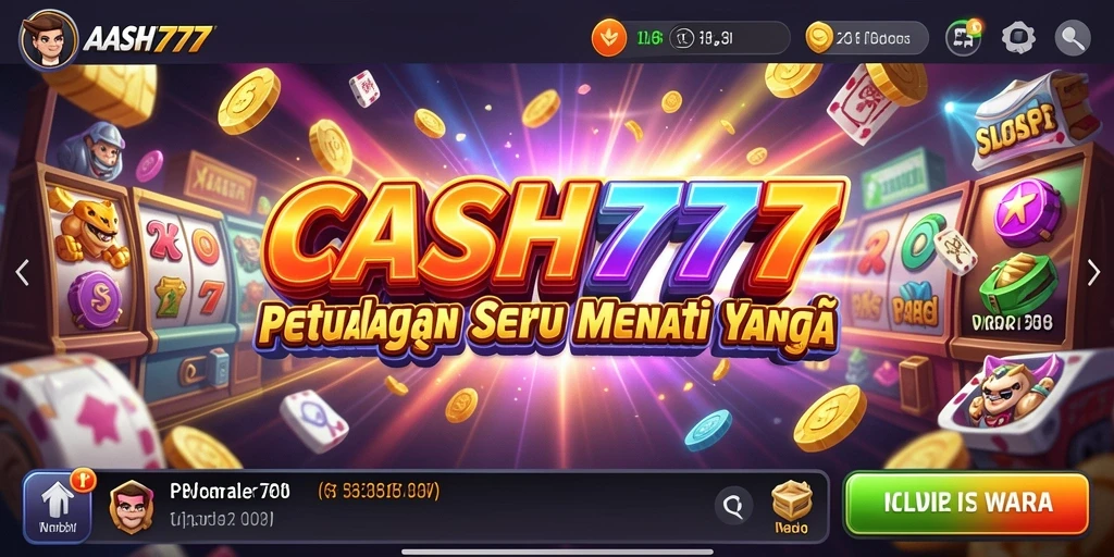 Tangkapan layar menunjukkan aksi seru dalam petualangan game CASH777.