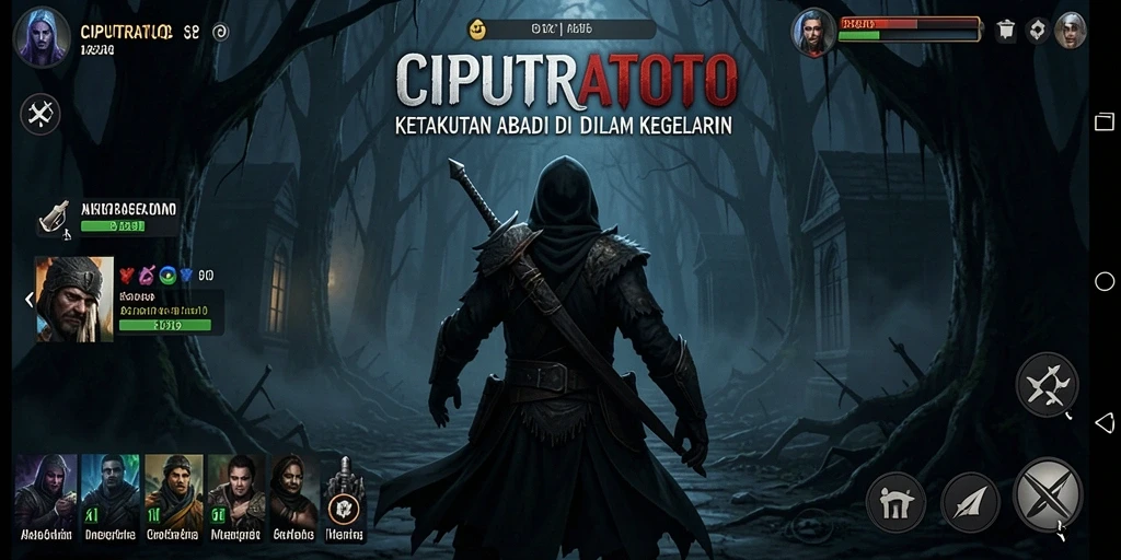 Tampilan menyeramkan gameplay CIPUTRATOTO yang mencekam.