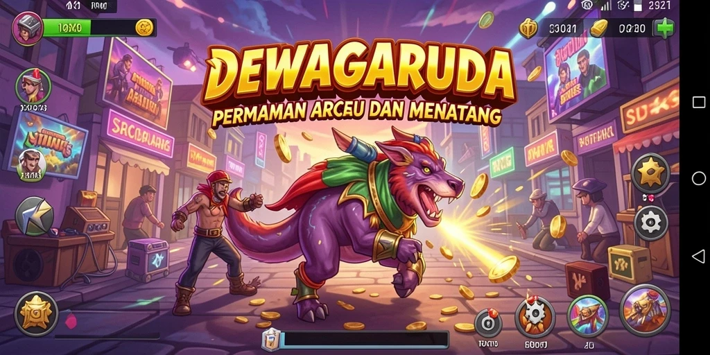 Screenshot DEWAGARUDA yang menampilkan aksi gameplay seru.