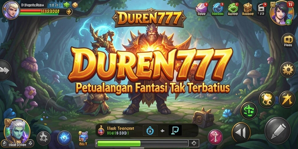 Tangkapan layar inti dari gameplay RPG DUREN777.