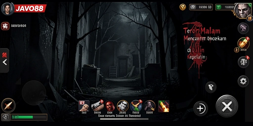 Screenshot gameplay menampilkan suasana mencekam di <strong>JAVO88</strong>.