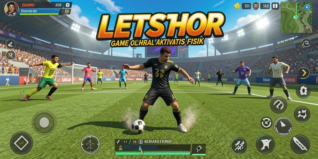 Screenshot LETSTHOR menampilkan aksi olahraga yang seru dan kompetitif.