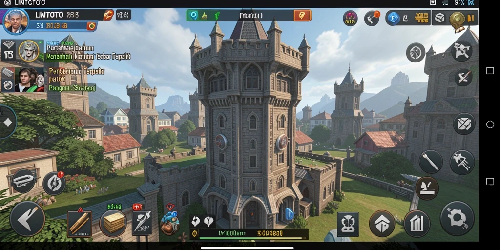 Tampilan menarik dari gameplay LINITOTO saat mempertahankan menara dari serangan musuh.