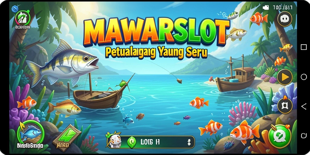 Tampilan gameplay MAWARSLOT yang mendebarkan saat memancing.
