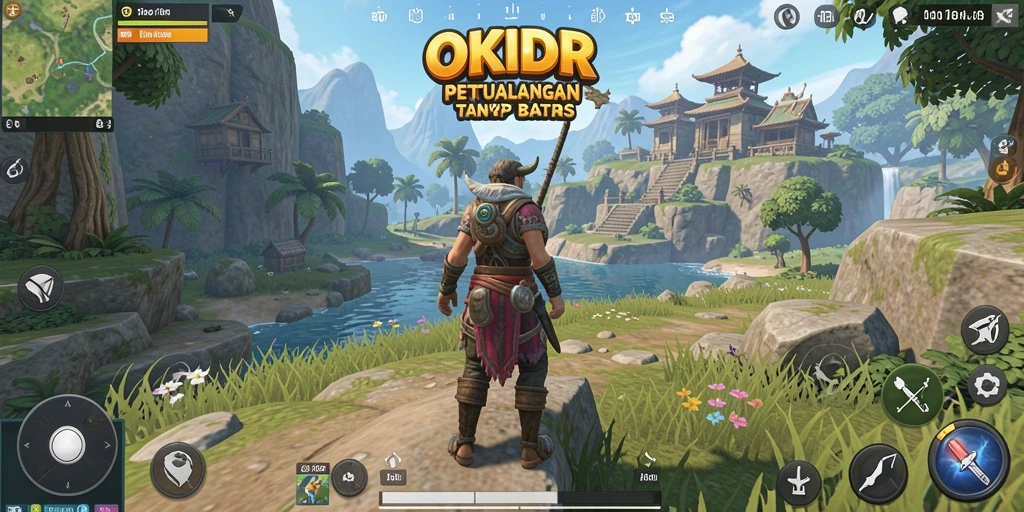 Tampilan gameplay OKIDR yang memukau di dunia terbuka.