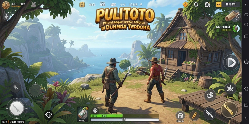 Screenshot gameplay PULITOTO yang menunjukkan dunia terbuka yang luas dan interaktif.