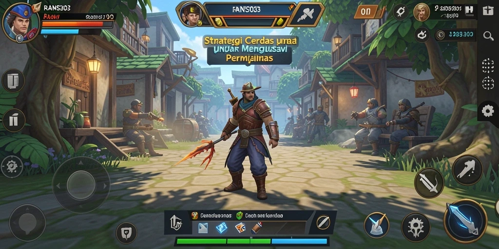 Tangkapan layar gameplay <strong>RANS303</strong> menunjukkan strategi pertempuran yang intens.