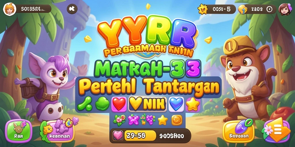 Gameplay seru dalam YYRR yang menantang pemain di setiap level.
